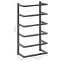 Black steel towel rack 24x12x48 cm by vidaXL, Towel racks - Ref: Foro24-336123, Price: 28,92 €, Discount: %