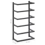 Black steel towel rack 24x12x48 cm by vidaXL, Towel racks - Ref: Foro24-336123, Price: 29,87 €, Discount: %