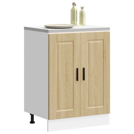 Mueble bajo de cocina porto roble sonoma madera reconstituida