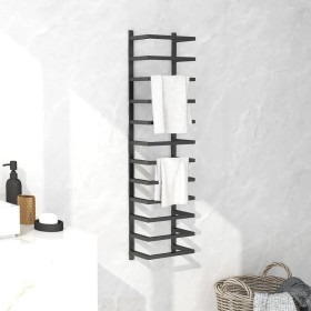 Toallero de acero negro 24x12x96 cm de vidaXL, Toalleros - Ref: Foro24-336125, Precio: 31,62 €, Descuento: %