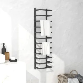 Toallero de acero negro 24x12x96 cm de vidaXL, Toalleros - Ref: Foro24-336125, Precio: 31,17 €, Descuento: %