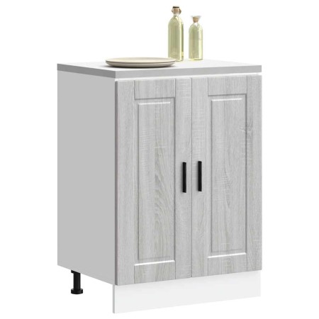 Mueble bajo de cocina porto gris sonoma madera reconstituida