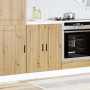 Mueble bajo de cocina porto roble artesano madera reconstituida