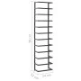Black steel towel rack 24x12x96 cm by vidaXL, Towel racks - Ref: Foro24-336125, Price: 31,17 €, Discount: %