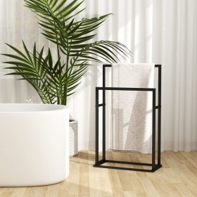 Black iron standing towel rack 48x24x78.5 cm by vidaXL, Towel racks - Ref: Foro24-336127, Price: 46,83 €, Discount: %