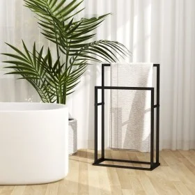 Black iron standing towel rack 48x24x78.5 cm by vidaXL, Towel racks - Ref: Foro24-336127, Price: 45,88 €, Discount: %