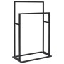 Black iron standing towel rack 48x24x78.5 cm by vidaXL, Towel racks - Ref: Foro24-336127, Price: 46,83 €, Discount: %