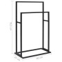 Black iron standing towel rack 48x24x78.5 cm by vidaXL, Towel racks - Ref: Foro24-336127, Price: 46,83 €, Discount: %
