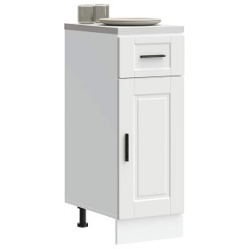 Mueble bajo de cocina Porto madera contrachapada blanca