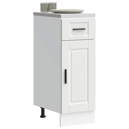 Mueble bajo de cocina Porto madera contrachapada blanca