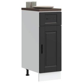Mueble bajo de cocina Porto madera contrachapada negro