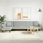 Sofá cama en forma de L terciopelo gris claro 271x140x70 cm de vidaXL, Sofás - Ref: Foro24-3157276, Precio: 438,31 €, Descuen...