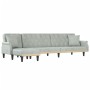 L-förmiges Schlafsofa aus hellgrauem Samt, 271 x 140 x 70 cm von vidaXL, Sofas - Ref: Foro24-3157276, Preis: 440,06 €, Rabatt: %