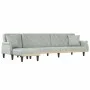Sofá cama en forma de L terciopelo gris claro 271x140x70 cm de vidaXL, Sofás - Ref: Foro24-3157276, Precio: 438,31 €, Descuen...