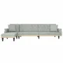 Sofá cama en forma de L terciopelo gris claro 271x140x70 cm de vidaXL, Sofás - Ref: Foro24-3157276, Precio: 438,31 €, Descuen...