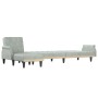 L-förmiges Schlafsofa aus hellgrauem Samt, 271 x 140 x 70 cm von vidaXL, Sofas - Ref: Foro24-3157276, Preis: 440,06 €, Rabatt: %