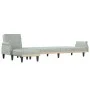 Sofá cama en forma de L terciopelo gris claro 271x140x70 cm de vidaXL, Sofás - Ref: Foro24-3157276, Precio: 438,31 €, Descuen...