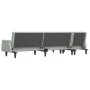 L-förmiges Schlafsofa aus hellgrauem Samt, 271 x 140 x 70 cm von vidaXL, Sofas - Ref: Foro24-3157276, Preis: 440,06 €, Rabatt: %