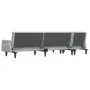 Sofá cama en forma de L terciopelo gris claro 271x140x70 cm de vidaXL, Sofás - Ref: Foro24-3157276, Precio: 438,31 €, Descuen...