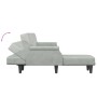 L-förmiges Schlafsofa aus hellgrauem Samt, 271 x 140 x 70 cm von vidaXL, Sofas - Ref: Foro24-3157276, Preis: 440,06 €, Rabatt: %