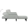 Sofá cama en forma de L terciopelo gris claro 271x140x70 cm de vidaXL, Sofás - Ref: Foro24-3157276, Precio: 438,31 €, Descuen...