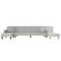 L-förmiges Schlafsofa aus hellgrauem Samt, 271 x 140 x 70 cm von vidaXL, Sofas - Ref: Foro24-3157276, Preis: 440,06 €, Rabatt: %