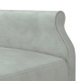 L-förmiges Schlafsofa aus hellgrauem Samt, 271 x 140 x 70 cm von vidaXL, Sofas - Ref: Foro24-3157276, Preis: 440,06 €, Rabatt: %
