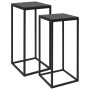 Black steel side tables 2 units by vidaXL, Coffee table - Ref: Foro24-336128, Price: 64,43 €, Discount: %