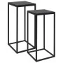 Black steel side tables 2 units by vidaXL, Coffee table - Ref: Foro24-336128, Price: 61,76 €, Discount: %