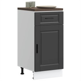 Mueble bajo de cocina Porto madera contrachapada negro