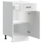 Mueble bajo de cocina porto alto brillo blanco