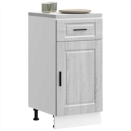 Mueble bajo de cocina porto gris sonoma madera reconstituida