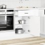 Mueble bajo de cocina Porto madera contrachapada blanca