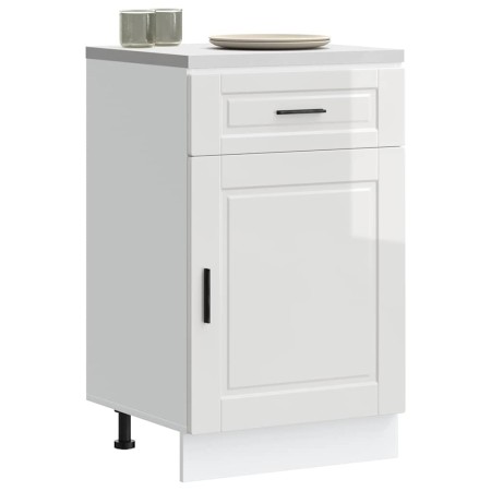 Mueble bajo de cocina porto alto brillo blanco