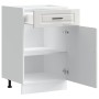 Mueble bajo de cocina porto alto brillo blanco