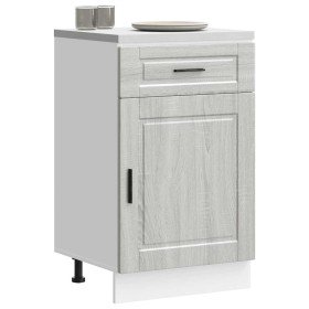 Mueble bajo de cocina porto gris sonoma madera reconstituida