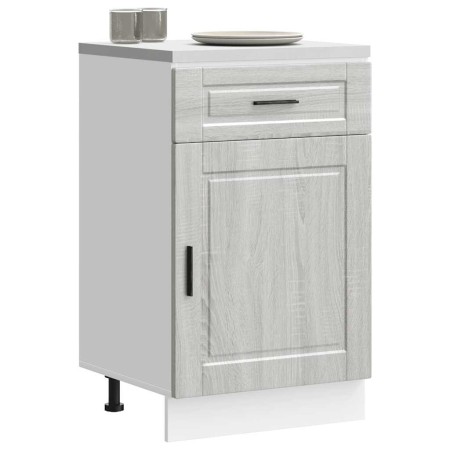 Mueble bajo de cocina porto gris sonoma madera reconstituida