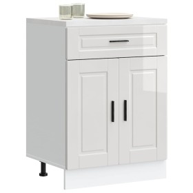 Mueble bajo de cocina porto alto brillo blanco
