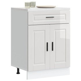 Mueble bajo de cocina porto alto brillo blanco