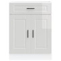 Mueble bajo de cocina porto alto brillo blanco