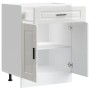 Mueble bajo de cocina porto alto brillo blanco