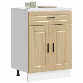 Mueble bajo de cocina porto roble sonoma madera reconstituida
