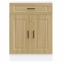 Mueble bajo de cocina porto roble sonoma madera reconstituida
