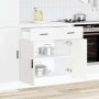 Mueble bajo de cocina Porto madera contrachapada blanca