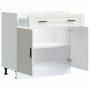 Mueble bajo de cocina Porto madera contrachapada blanca