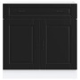 Mueble bajo de cocina Porto madera contrachapada negro