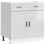 Mueble bajo de cocina porto alto brillo blanco