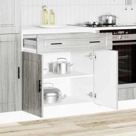 Mueble bajo de cocina porto gris sonoma madera reconstituida