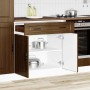Mueble bajo de cocina porto roble marrón madera reconstituida