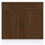 Mueble bajo de cocina porto roble marrón madera reconstituida